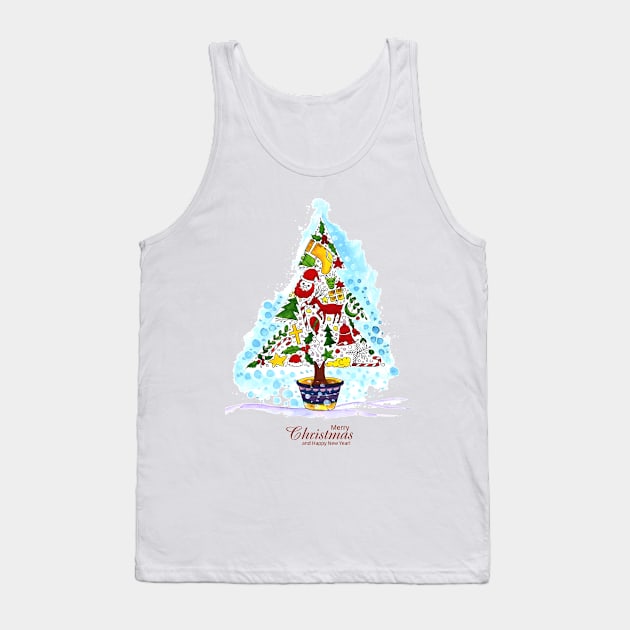 Christmas Ornament Tree Tank Top by Mako Design 